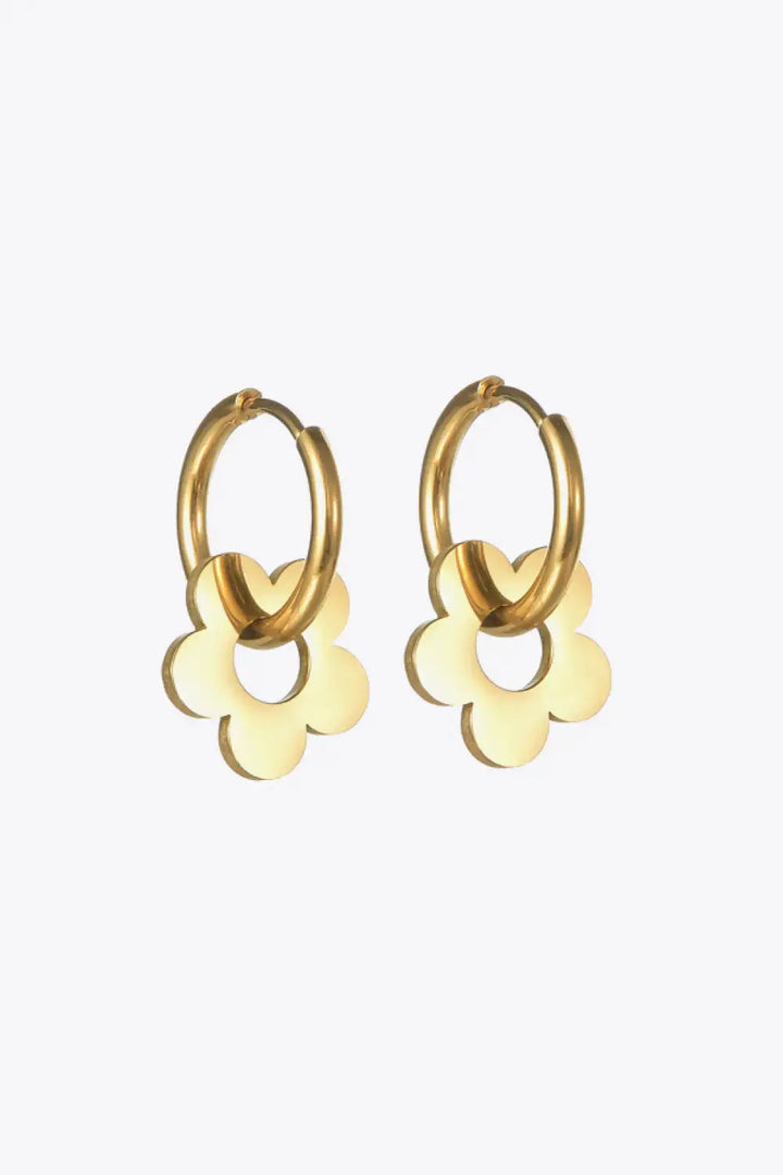 LOVCIA Stainless Steel Hoop Drop Earrings