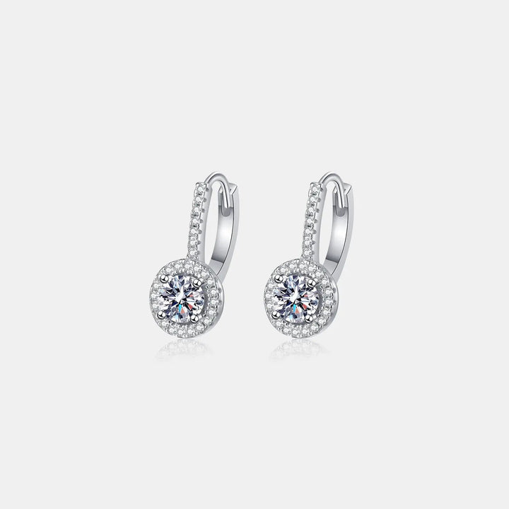 1 Carat Moissanite 925 Sterling Silver Earrings LOVCIA