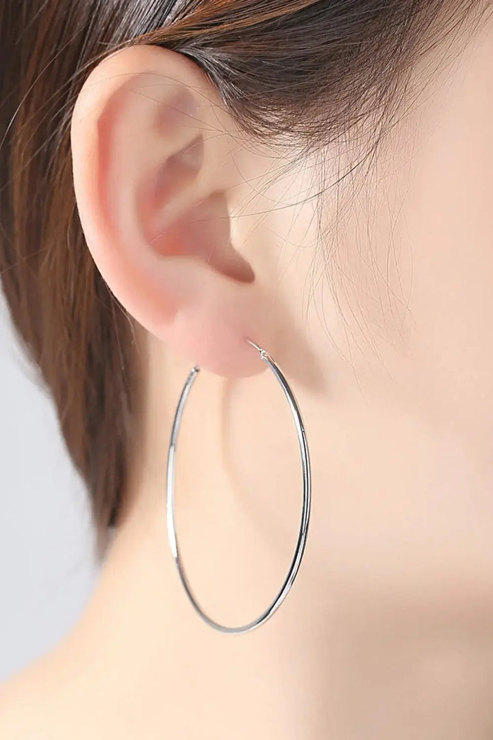 LOVCIA 925 Sterling Silver Hoop Earrings