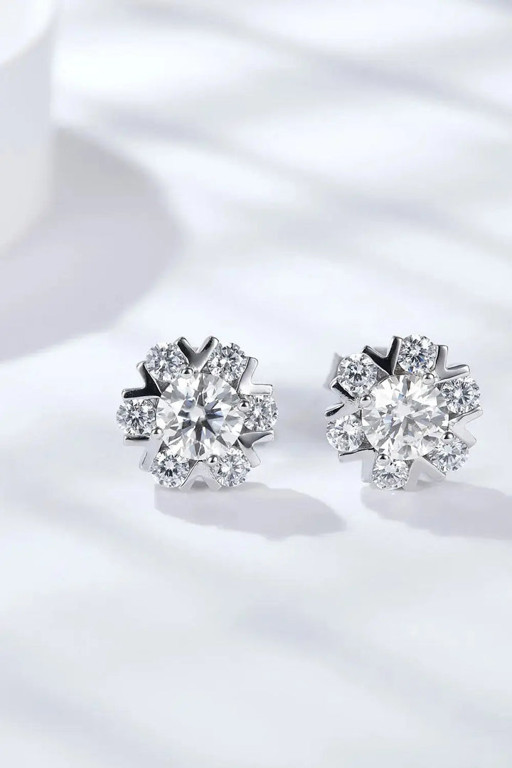 LOVCIA 925 Sterling Silver Moissanite Stud Earrings