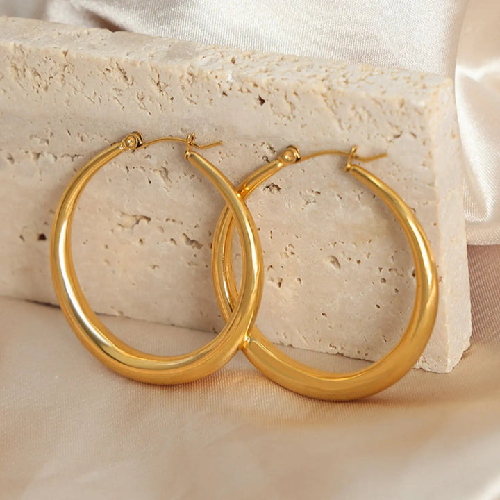 18K Gold-Plated Hoop Earrings LOVCIA