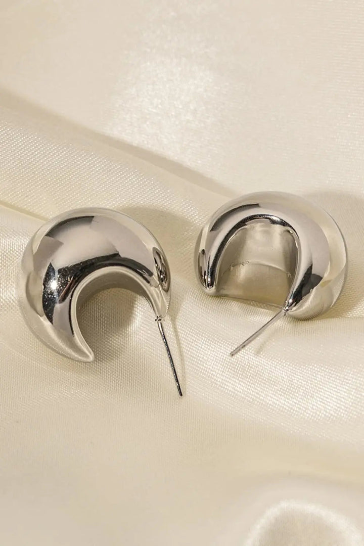 LOVCIA Stainless Steel C-Hoop Earrings