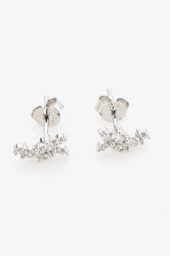 Zircon 925 Sterling Silver Stud Earrings LOVCIA