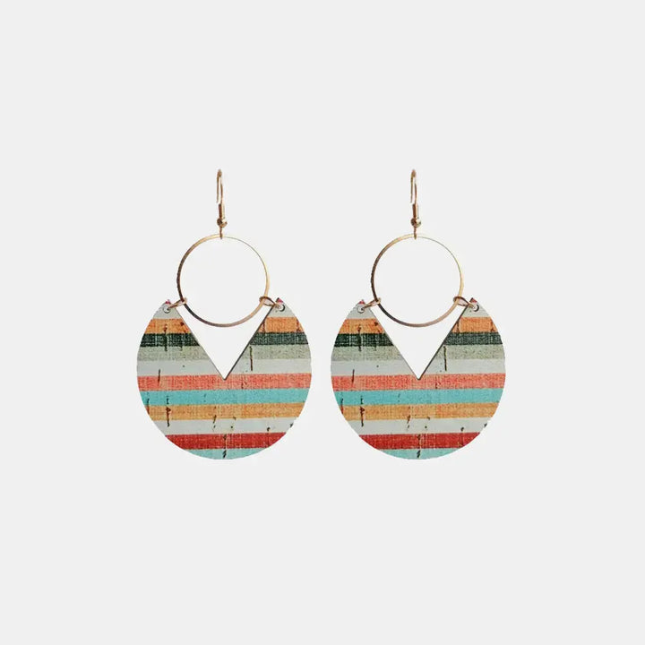 LOVCIA Ms.Pac-Man Shape Wooden Dangle Earrings