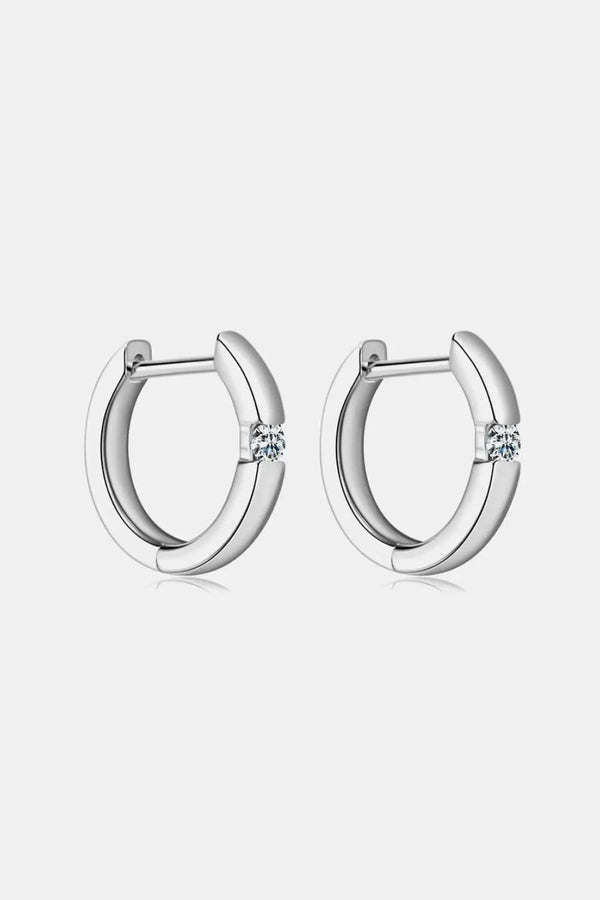 Moissanite 925 Sterling Silver Huggie Earrings LOVCIA