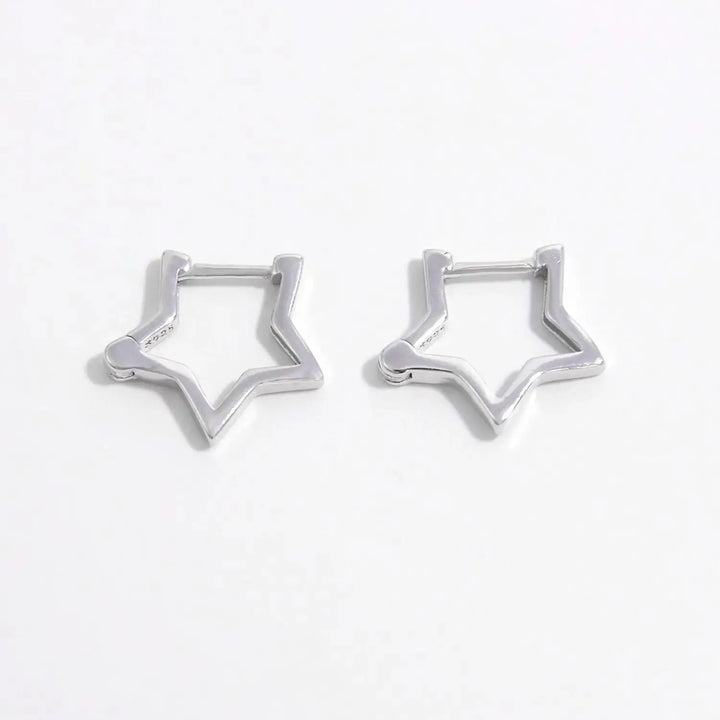 LOVCIA 925 Sterling Silver Inlaid Zircon Star Earrings