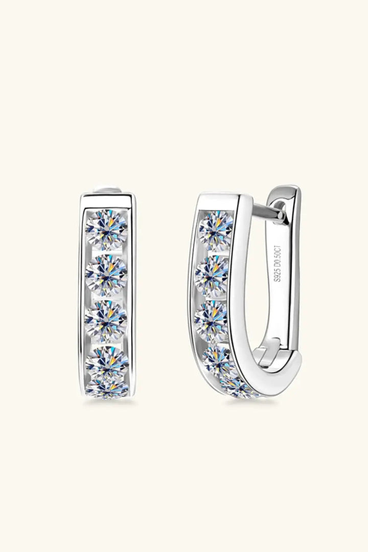 1 Carat Moissanite 925 Sterling Silver Earrings LOVCIA