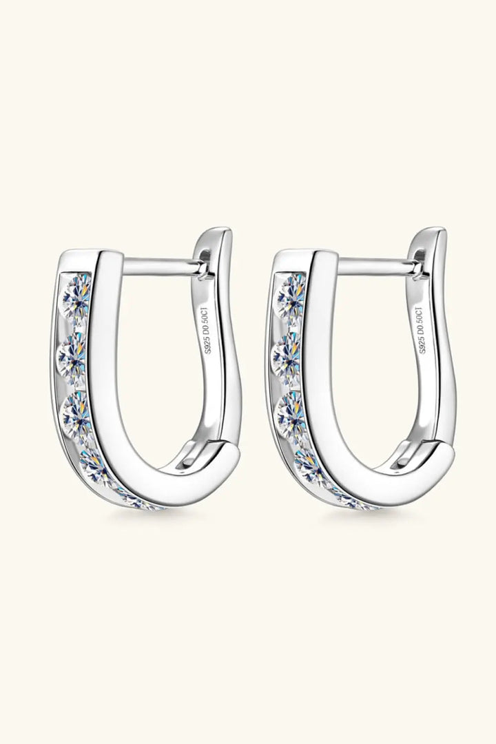 1 Carat Moissanite 925 Sterling Silver Earrings LOVCIA