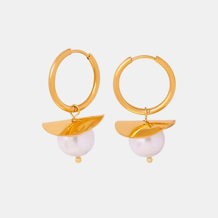 18K Gold-Plated Bead Dangle Earrings LOVCIA