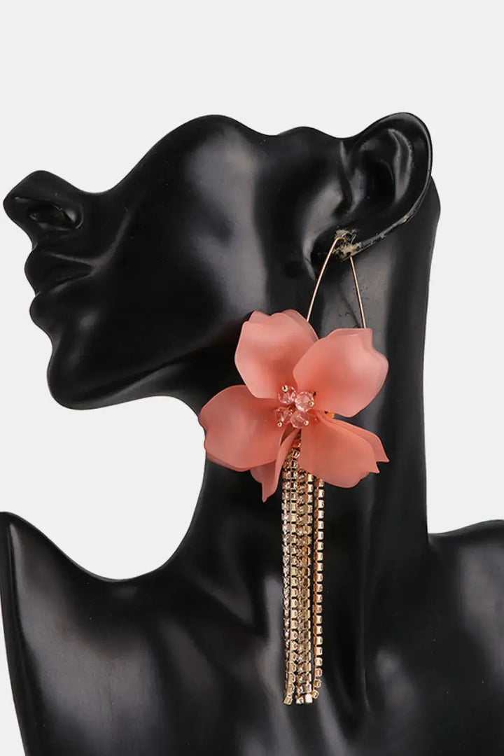 LOVCIA Flower Shape Acrylic Dangle Earrings