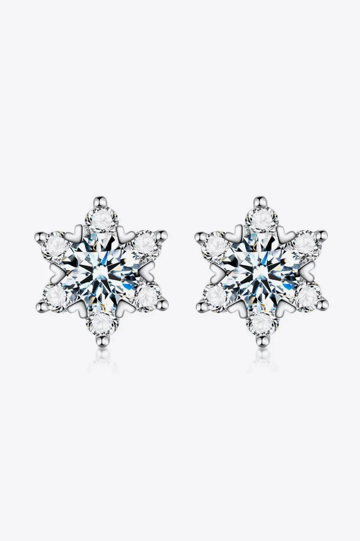 2 Carat Moissanite Floral Stud Earrings LOVCIA