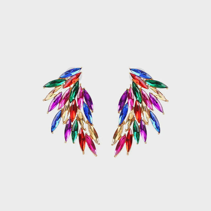 LOVCIA Alloy Acrylic Wing Earrings