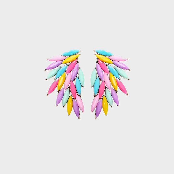 LOVCIA Alloy Acrylic Wing Earrings