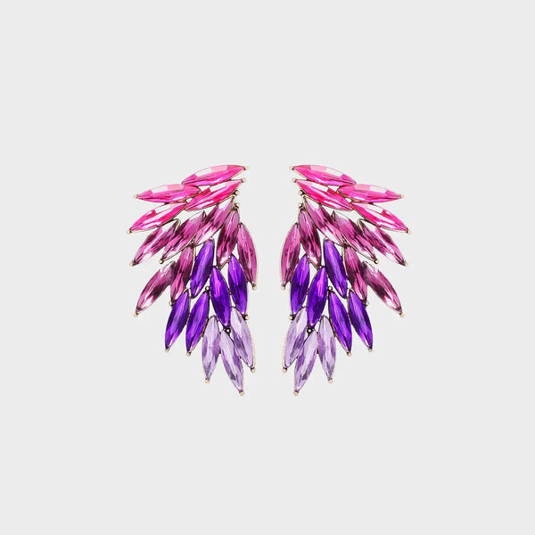 LOVCIA Alloy Acrylic Wing Earrings