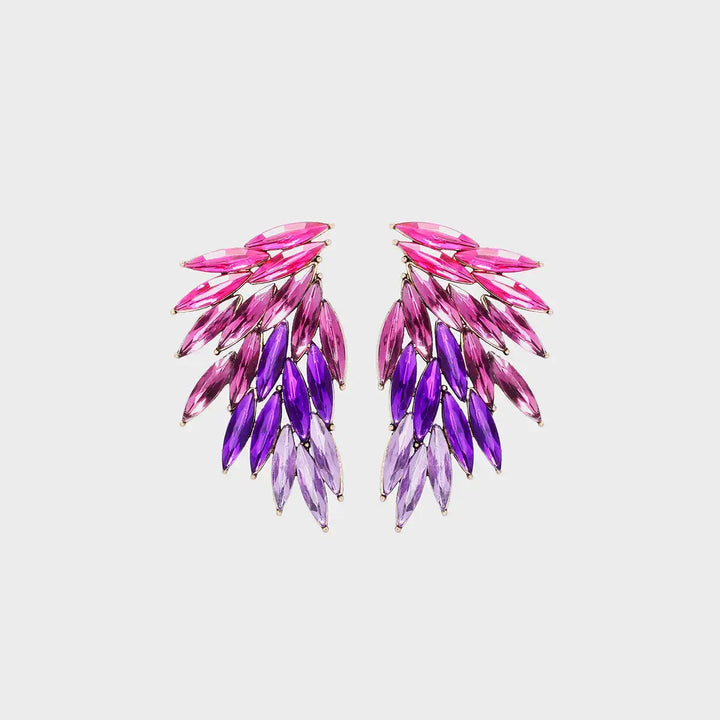 LOVCIA Alloy Acrylic Wing Earrings