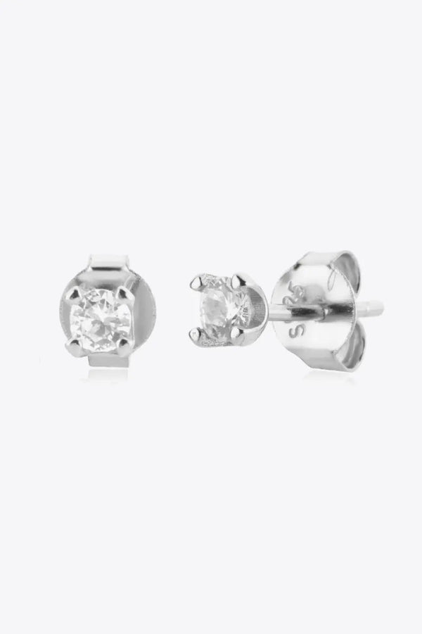 Zircon 925 Sterling Silver Stud Earrings LOVCIA