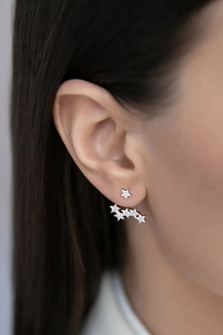 Zircon Star 925 Sterling Silver Single Earring LOVCIA