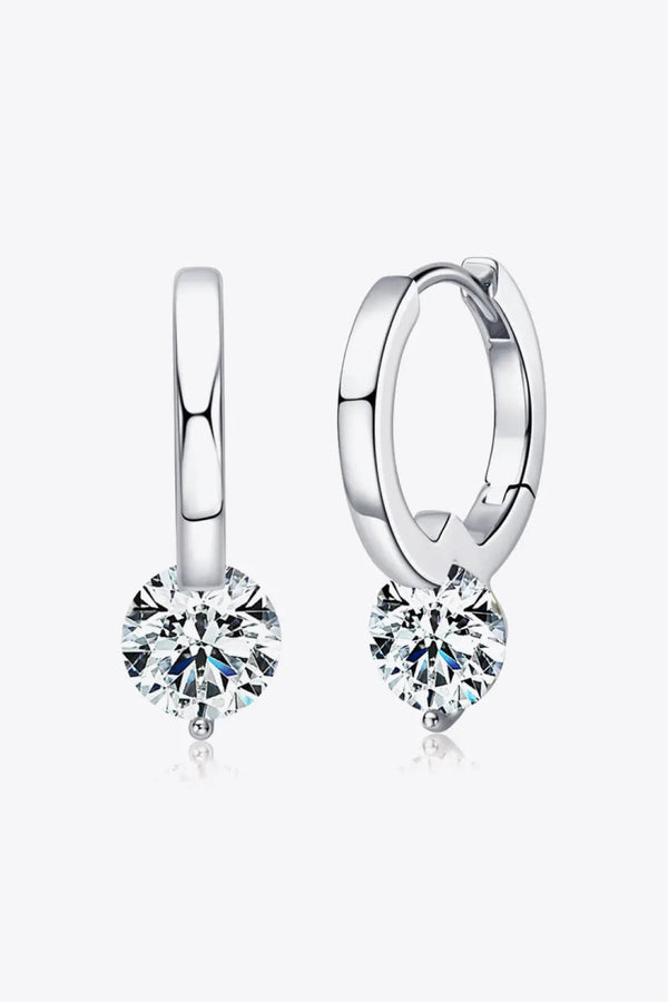 LOVCIA 2 Carat Moissanite 925 Sterling Silver Drop Earrings