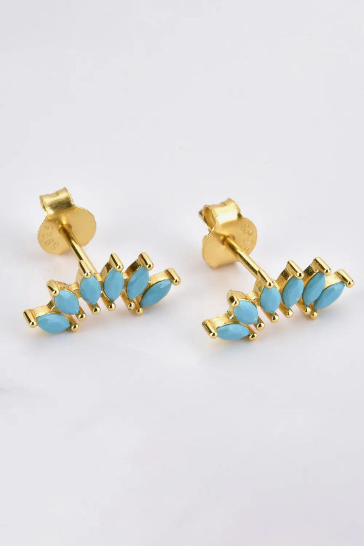 Zircon 925 Sterling Silver Stud Earrings LOVCIA