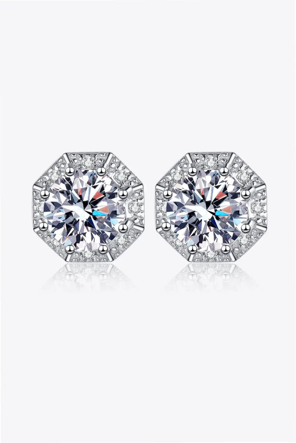 LOVCIA 2 Carat Moissanite 925 Sterling Silver Stud Earrings