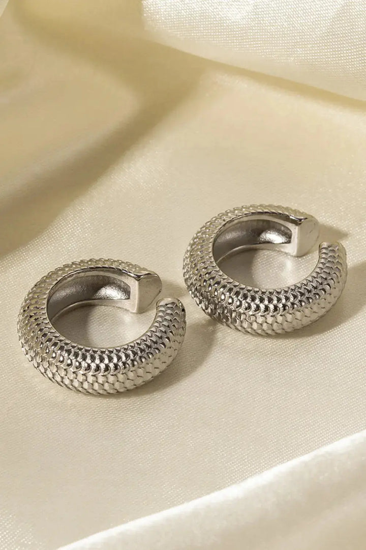 LOVCIA Scale Stainless Steel Cuff Earrings