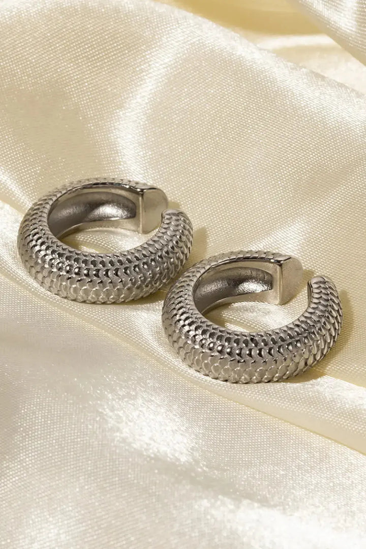 LOVCIA Scale Stainless Steel Cuff Earrings