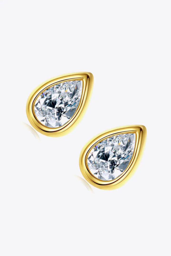 Zircon Teardrop 925 Sterling Silver Stud Earrings LOVCIA