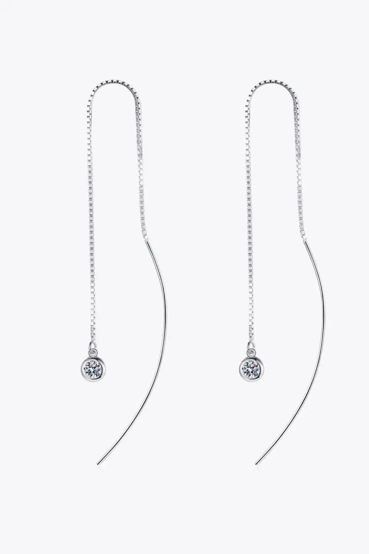 LOVCIA Moissanite 925 Sterling Silver Threader Earrings