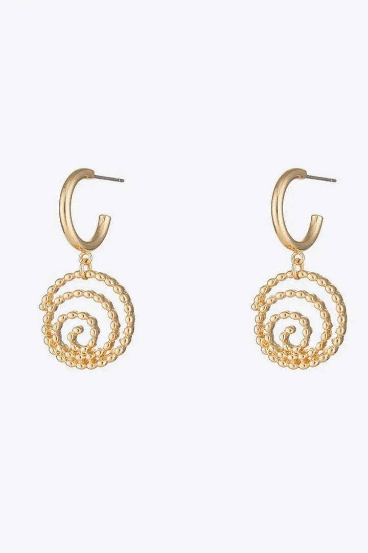 18K Gold-Plated Alloy Spiral Earrings LOVCIA