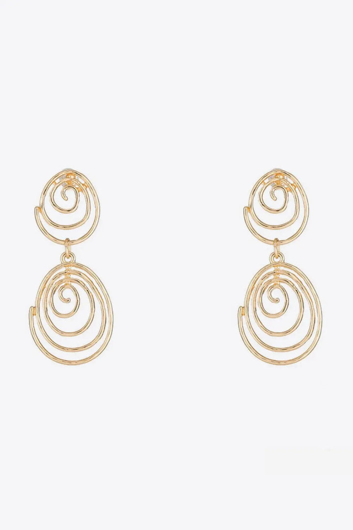 18K Gold-Plated Alloy Spiral Earrings LOVCIA