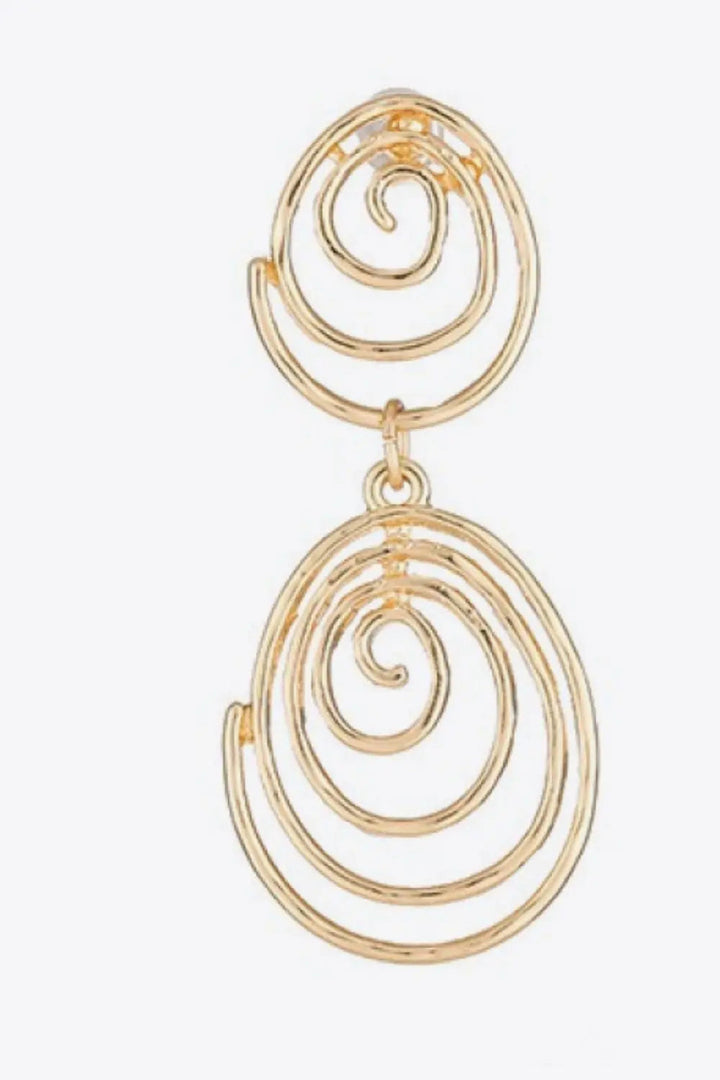 18K Gold-Plated Alloy Spiral Earrings LOVCIA