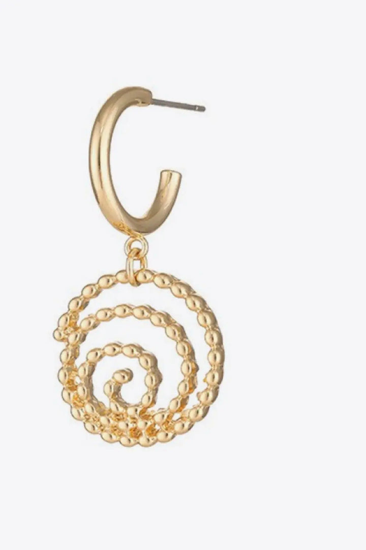 18K Gold-Plated Alloy Spiral Earrings LOVCIA