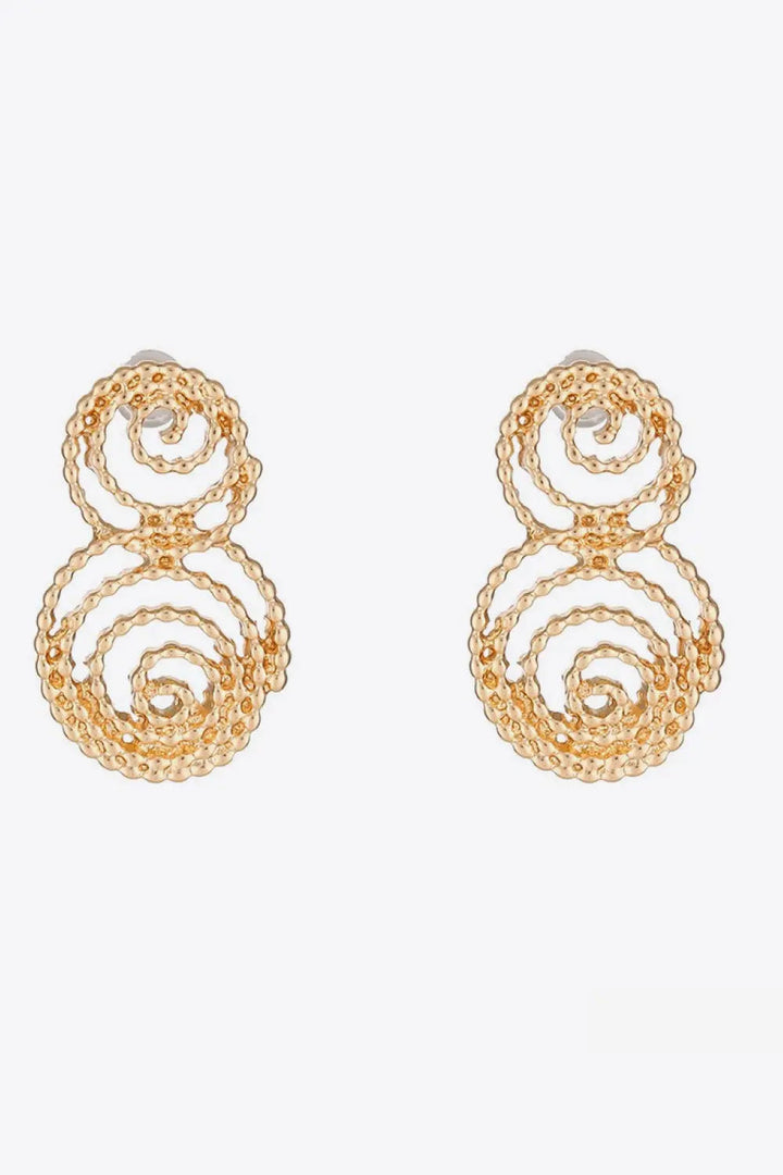 18K Gold-Plated Alloy Spiral Earrings LOVCIA