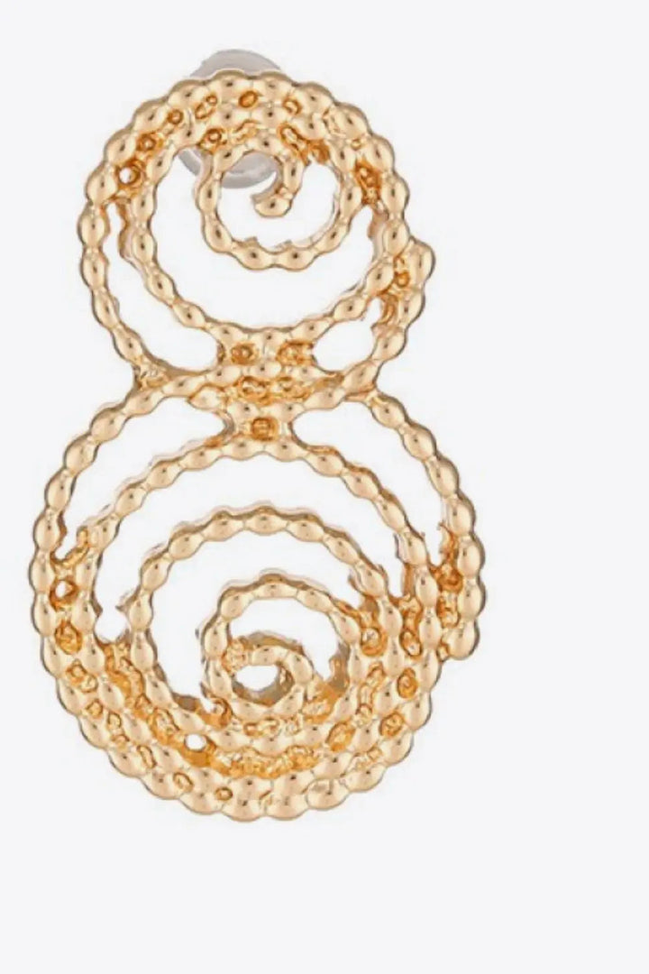 18K Gold-Plated Alloy Spiral Earrings LOVCIA