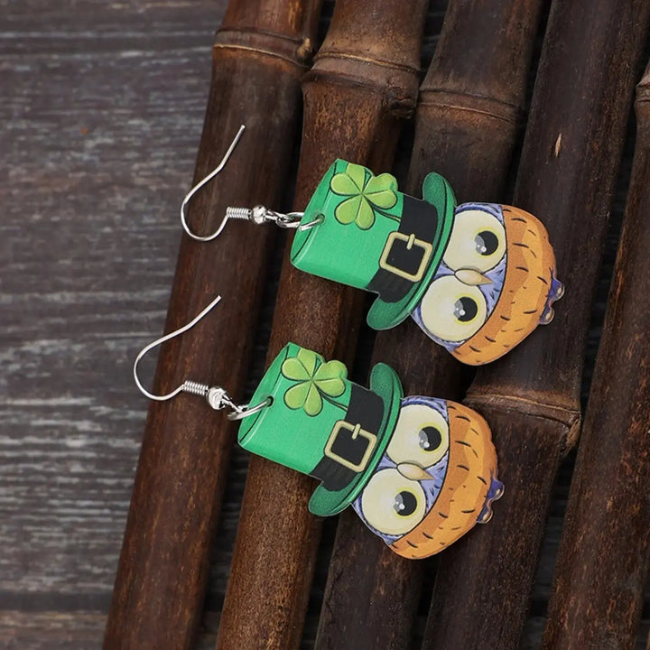 LOVCIA Owl Acrylic Dangle Earrings