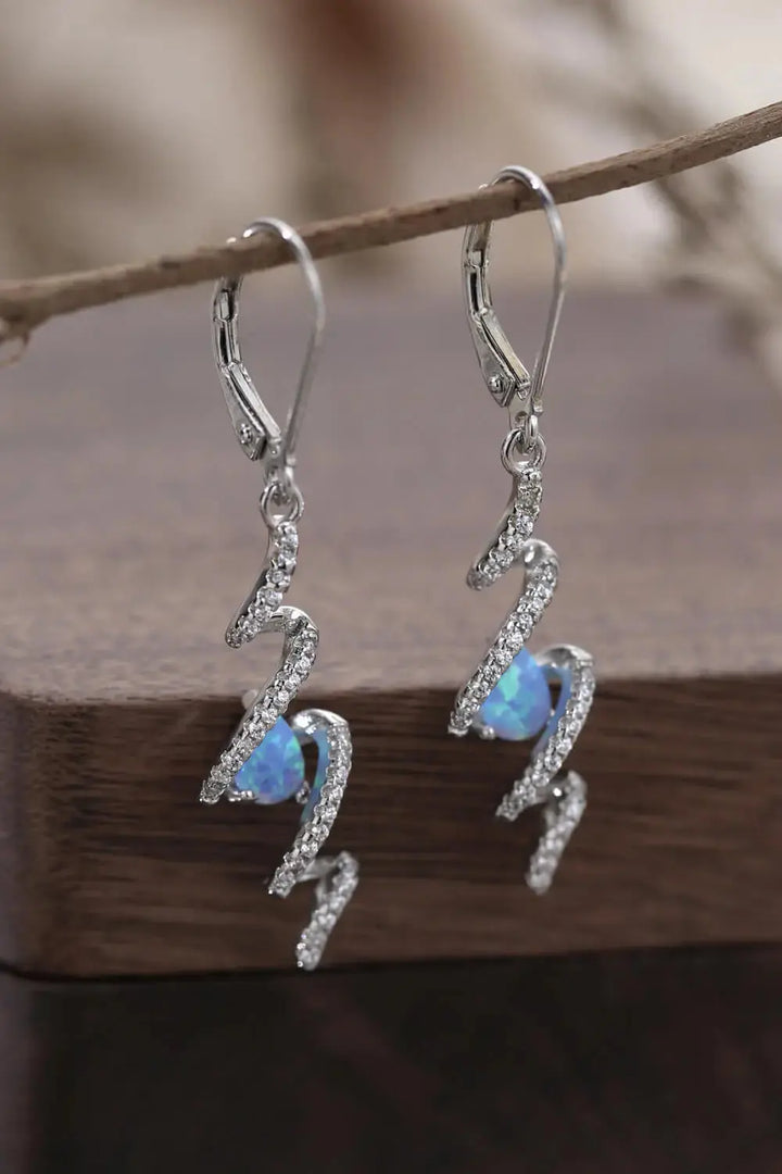 LOVCIA Twisted Opal Drop Earrings