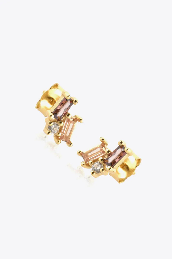 Zircon 925 Sterling Silver Stud Earrings LOVCIA