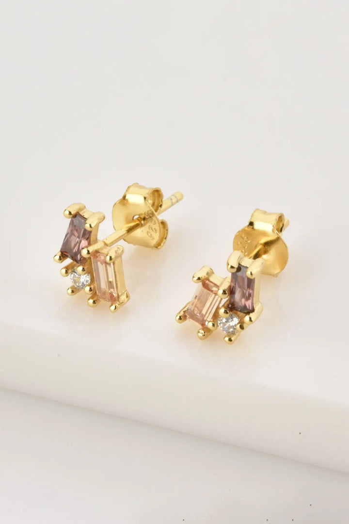 Zircon 925 Sterling Silver Stud Earrings LOVCIA