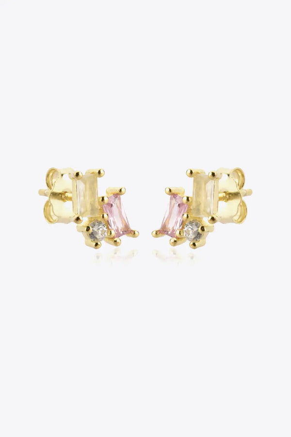 Zircon 925 Sterling Silver Stud Earrings LOVCIA