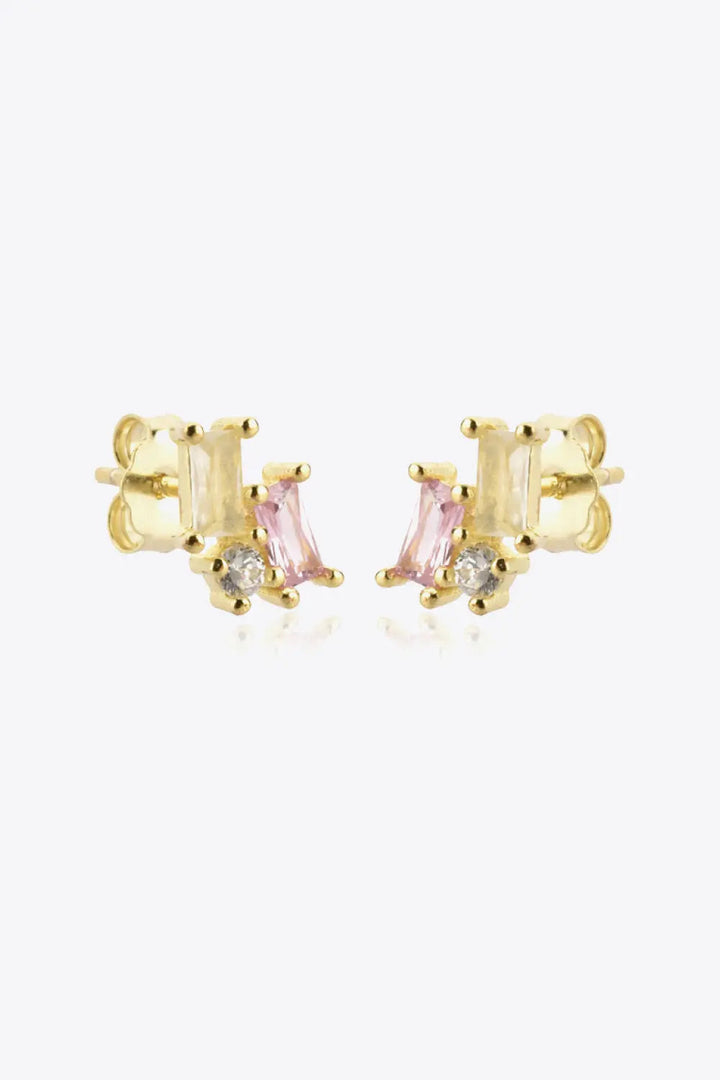 Zircon 925 Sterling Silver Stud Earrings LOVCIA