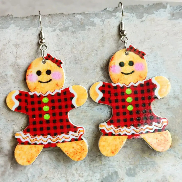 LOVCIA Christmas Themed Acrylic Dangle Earrings