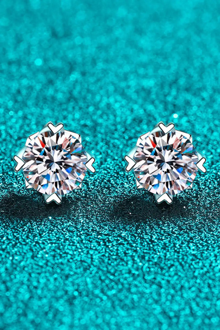 925 Sterling Silver 4 Carat Moissanite Stud Earrings LOVCIA