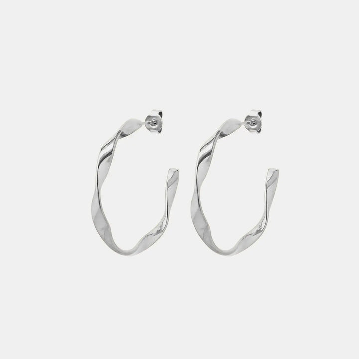 LOVCIA Titanium Steel C-Hoop Earrings