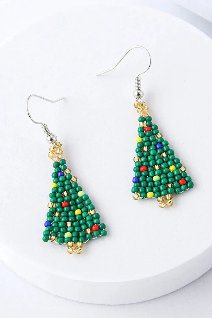 LOVCIA Beaded Christmas Tree Earrings