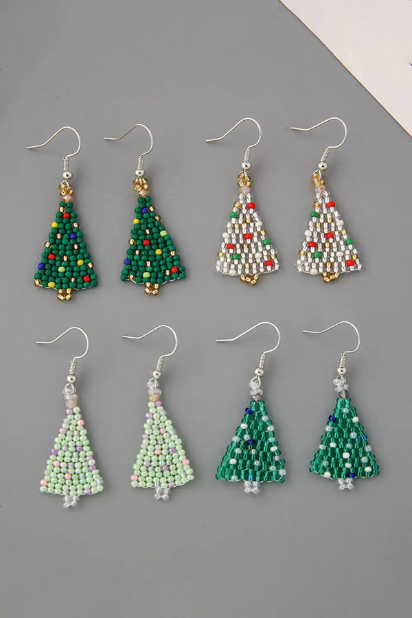 LOVCIA Beaded Christmas Tree Earrings