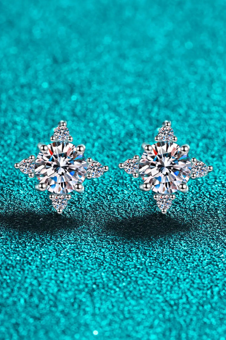 Four Leaf Clover 2 Carat Moissanite Stud Earrings LOVCIA