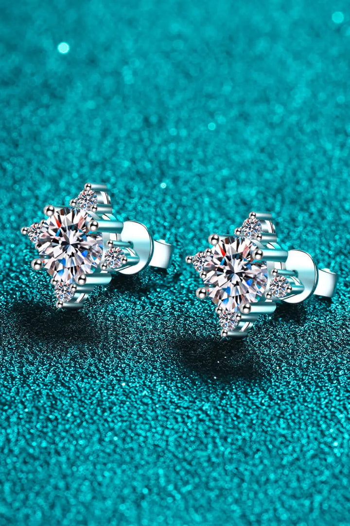 Four Leaf Clover 2 Carat Moissanite Stud Earrings LOVCIA