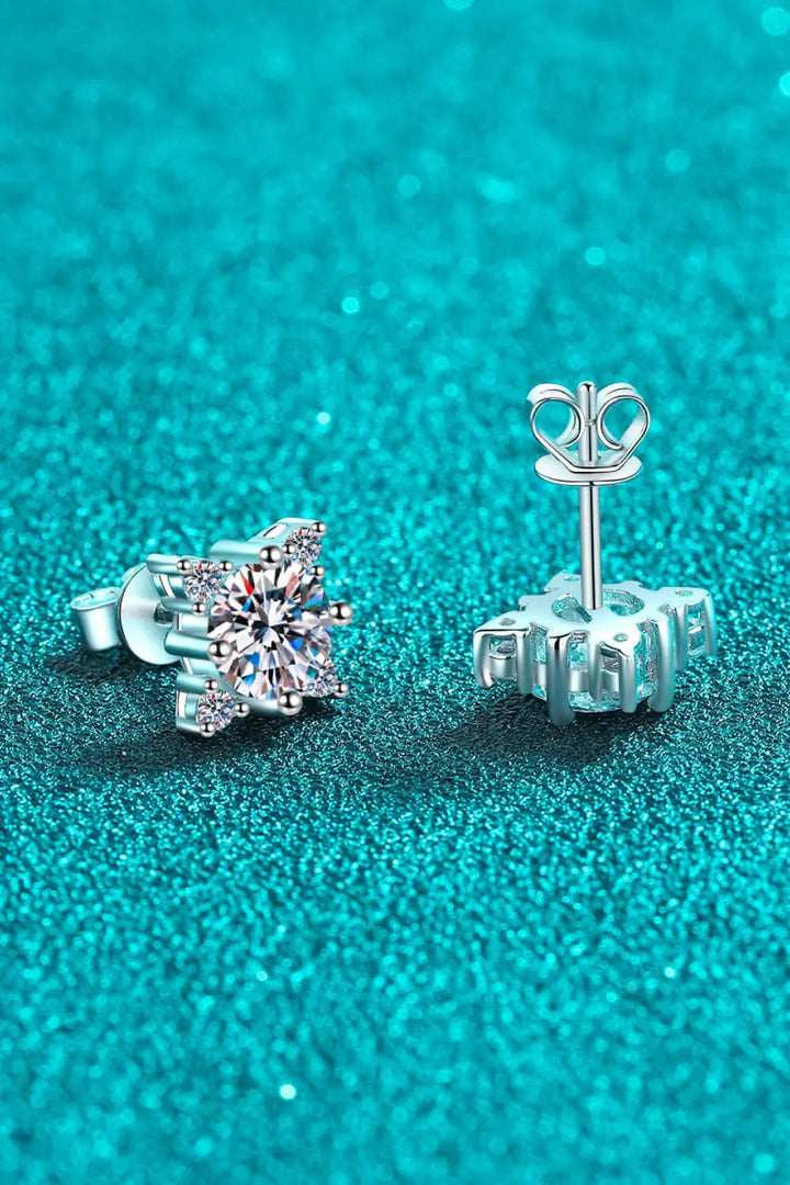 Four Leaf Clover 2 Carat Moissanite Stud Earrings LOVCIA