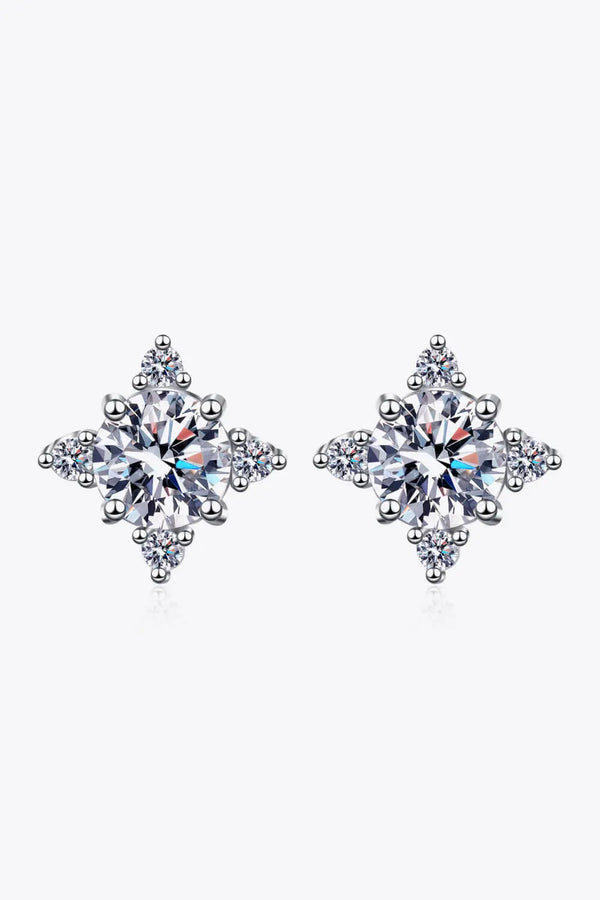 Four Leaf Clover 2 Carat Moissanite Stud Earrings LOVCIA