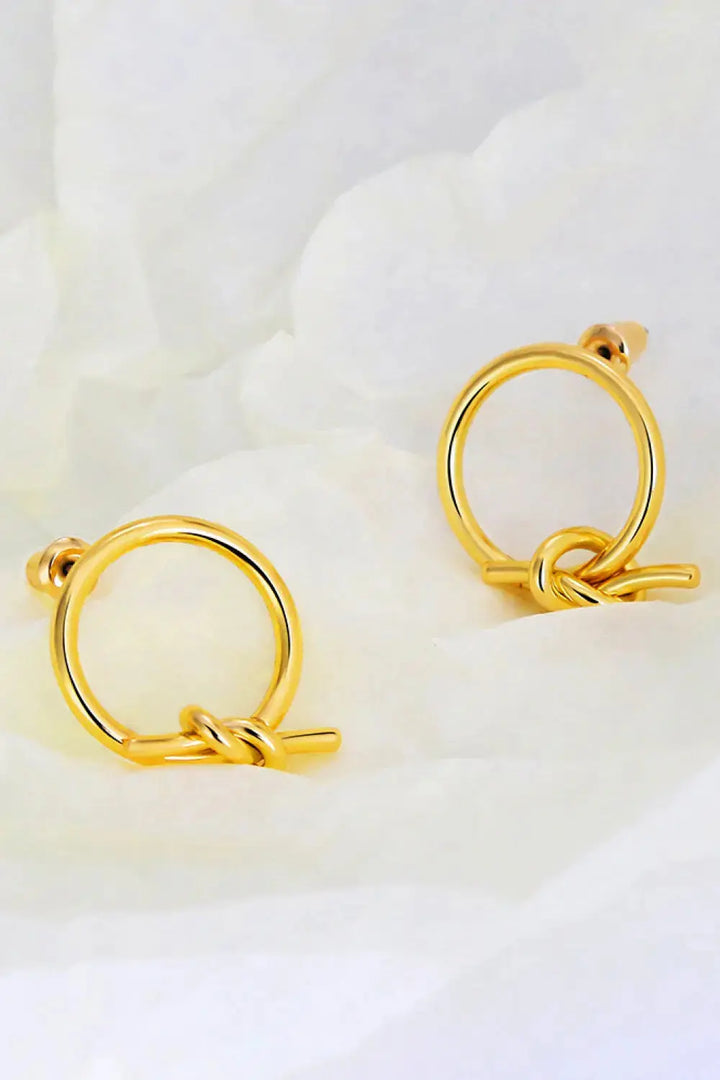 LOVCIA 18K Gold-Plated Tied Hoop Earrings